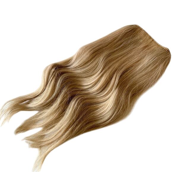 Halocouture Halo Extensions 16 inch F112 Warm Blonde w/ Highlights Original - Picture 4 of 10
